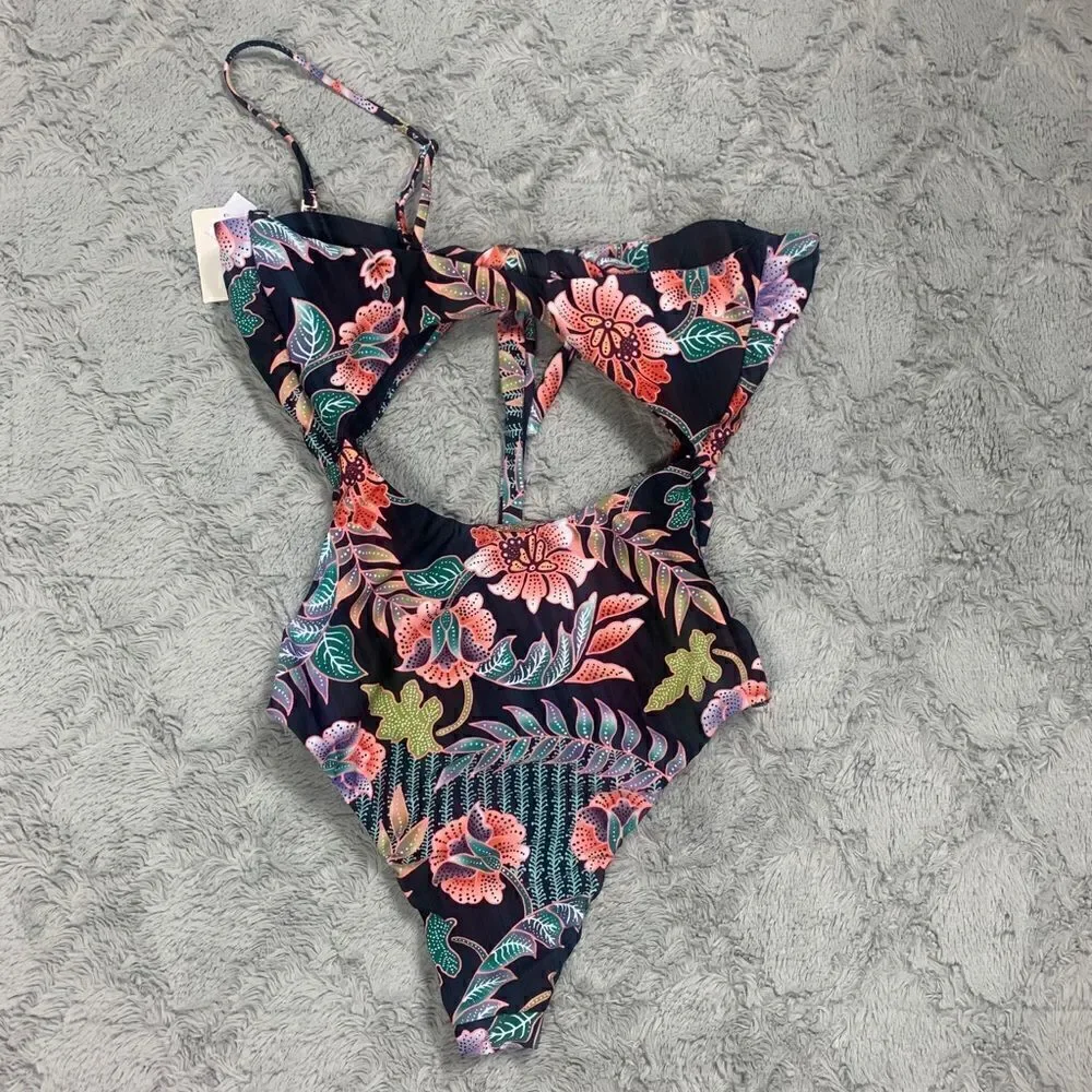 Raisins Puerto Vallarta Floral Cutout Swimsuit